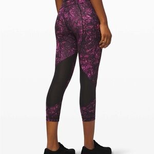 lululemon athletica Purple and Black Leggings